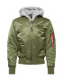 ALPHA INDUSTRIES Prechodná bunda 'MA-1 D-Tec' sivá melírovaná / zelená - Pepit.sk