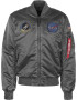 ALPHA INDUSTRIES Prechodná bunda 'MA-1 VF NASA' modrá / sivá / červená - Pepit.sk