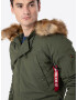 ALPHA INDUSTRIES Zimná parka 'Explorer' hnedá / olivová / červená / biela - Pepit.sk