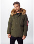 ALPHA INDUSTRIES Zimná parka 'Polar' žltohnedá / olivová / jasne červená / biela - Pepit.sk