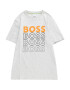 BOSS Kidswear Tričko sivá melírovaná / oranžová / čierna - Pepit.sk