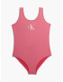 Calvin Klein Swimwear Jednodielne plavky fuksia / strieborná / biela - Pepit.sk