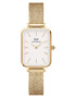 Daniel Wellington Analógové hodinky 'Quadro Pressed Evergold G White' zlatá / biela - Pepit.sk