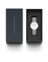 Daniel Wellington Analógové hodinky 'Petite Sterling S White' strieborná - Pepit.sk