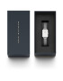 Daniel Wellington Analógové hodinky 'Quadro Pressed Sterling S White' strieborná / biela - Pepit.sk