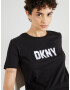 DKNY Tričko 'FOUNDATION' čierna / prírodná biela - Pepit.sk