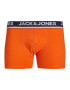 JACK & JONES Boxerky 'BOULDER' námornícka modrá / tmavosivá / tmavooranžová / šedobiela - Pepit.sk