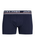 JACK & JONES Boxerky 'BOULDER' námornícka modrá / tmavosivá / tmavooranžová / šedobiela - Pepit.sk