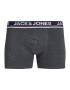 JACK & JONES Boxerky 'BOULDER' námornícka modrá / tmavosivá / tmavooranžová / šedobiela - Pepit.sk