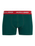 JACK & JONES Boxerky 'DASH' tmavozelená / červená / vínovo červená / čierna - Pepit.sk