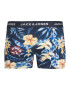 JACK & JONES Boxerky 'Fiesta' námornícka modrá / kráľovská modrá / tmavozelená / šedobiela - Pepit.sk