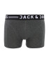 JACK & JONES Boxerky 'Sense' tmavosivá / čierna / biela - Pepit.sk