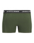 JACK & JONES Boxerky 'JORDAN' svetlosivá / tmavozelená / čierna - Pepit.sk