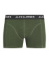 JACK & JONES Boxerky 'JORDAN' svetlosivá / tmavozelená / čierna - Pepit.sk