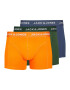 JACK & JONES Boxerky 'Kex' tmavomodrá / tmavozelená / oranžová / biela - Pepit.sk