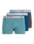 JACK & JONES Boxerky modrá / čadičová / nefritová / biela - Pepit.sk