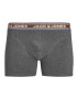 JACK & JONES Boxerky 'MYLE' námornícka modrá / sivá / oranžová / biela - Pepit.sk