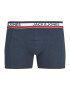 JACK & JONES Boxerky námornícka modrá / jasne červená / biela - Pepit.sk