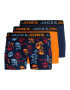 JACK & JONES Boxerky námornícka modrá / nebesky modrá / oranžová / karmínovo červená - Pepit.sk