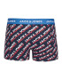 JACK & JONES Boxerky námornícka modrá / oranžová / čierna / biela - Pepit.sk