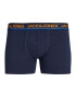 JACK & JONES Boxerky nebesky modrá / tmavomodrá / oranžová / biela - Pepit.sk