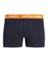 JACK & JONES Boxerky 'NORMAN' námornícka modrá / svetlomodrá / svetlozelená / oranžová - Pepit.sk