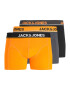 JACK & JONES Boxerky sivá / neónovo oranžová / čierna / biela - Pepit.sk