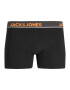 JACK & JONES Boxerky sivá / neónovo oranžová / čierna / biela - Pepit.sk