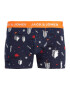 JACK & JONES Boxerky 'Snowmann' námornícka modrá / oranžová / červená / biela - Pepit.sk