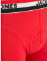 JACK & JONES Boxerky svetločervená / čierna / šedobiela - Pepit.sk