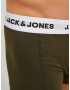 JACK & JONES Boxerky tmavozelená / čierna / biela - Pepit.sk