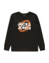 Jack & Jones Junior Mikina 'LUCA' tmavooranžová / čierna / biela - Pepit.sk