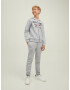 Jack & Jones Junior Tepláková bunda 'Logo' sivá melírovaná / červená / čierna - Pepit.sk