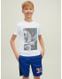 Jack & Jones Junior Tričko 'LEGENDS' tyrkysová / sivá / biela - Pepit.sk