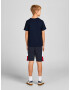 Jack & Jones Junior Tričko námornícka modrá / karmínovo červená / biela - Pepit.sk