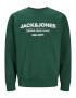 JACK & JONES Mikina 'Gale' tmavozelená / biela melírovaná - Pepit.sk