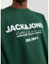 JACK & JONES Mikina 'Gale' tmavozelená / biela melírovaná - Pepit.sk