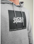 JACK & JONES Mikina 'Lock' sivá melírovaná / čierna / biela - Pepit.sk