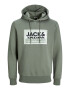 JACK & JONES Mikina 'Logan' kaki / čierna / biela - Pepit.sk