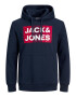 Jack & Jones Plus Mikina 'JJECORP' námornícka modrá / červená / biela - Pepit.sk