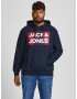 Jack & Jones Plus Mikina 'JJECORP' námornícka modrá / červená / biela - Pepit.sk