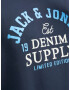 Jack & Jones Plus Mikina modrá / námornícka modrá / biela - Pepit.sk