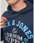 Jack & Jones Plus Mikina modrá / námornícka modrá / biela - Pepit.sk