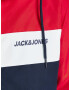 JACK & JONES Prechodná bunda 'Rush' tmavomodrá / červená / biela - Pepit.sk