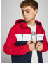 JACK & JONES Prechodná bunda 'Rush' tmavomodrá / červená / biela - Pepit.sk