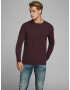 JACK & JONES Sveter burgundská / čierna - Pepit.sk