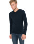 JACK & JONES Sveter 'JJEBASIC KNIT V-NECK' tmavomodrá - Pepit.sk