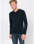 JACK & JONES Sveter 'JJEBASIC KNIT V-NECK' tmavomodrá - Pepit.sk