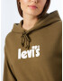 LEVI'S Mikina 'GRAPHIC STANDARD HOODIE NEUTRALS' olivová / biela - Pepit.sk