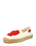 Love Moschino Espadrilky 'SCARPAD' červená / čierna / biela ako vlna - Pepit.sk